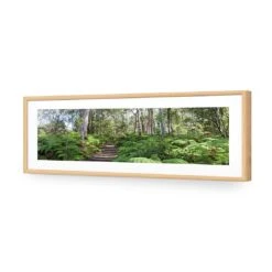 Ellenborough Falls -WALL ART DESGIN SALE ellenborough falls acrylic glass with border oak frame 90x30cm 147869