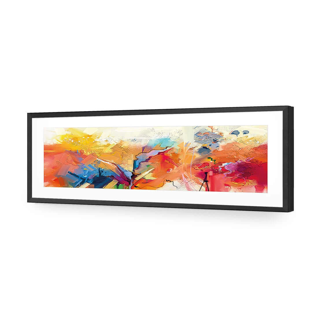 Emerging Palettes (Long) Emerging Palettes (Long) -WALL ART DESGIN SALE emerging palettes long acrylic glass with border black frame 90x30cm 703210