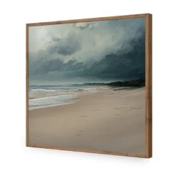 Endless Beach -WALL ART DESGIN SALE endless beach acrylic glass no border natural frame 37x37cm 868695