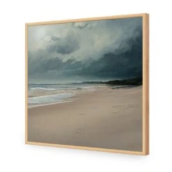 Endless Beach -WALL ART DESGIN SALE endless beach acrylic glass no border oak frame 37x37cm 941432