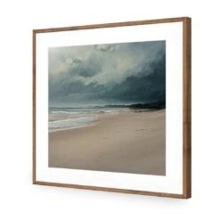 Endless Beach -WALL ART DESGIN SALE endless beach acrylic glass with border natural frame 37x37cm 801236