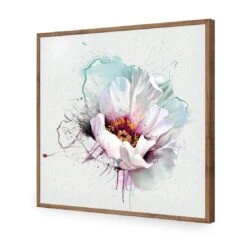 Explosion Of White -WALL ART DESGIN SALE explosion of white acrylic glass no border natural frame 37x37cm 365955