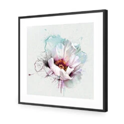 Explosion Of White -WALL ART DESGIN SALE explosion of white acrylic glass with border black frame 37x37cm 207938