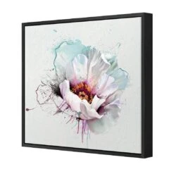 Explosion Of White -WALL ART DESGIN SALE explosion of white canvas black floating frame 37x37cm 743386