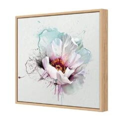 Explosion Of White -WALL ART DESGIN SALE explosion of white canvas oak floating frame 37x37cm 551435