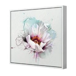 Explosion Of White -WALL ART DESGIN SALE explosion of white canvas white floating frame 37x37cm 994573