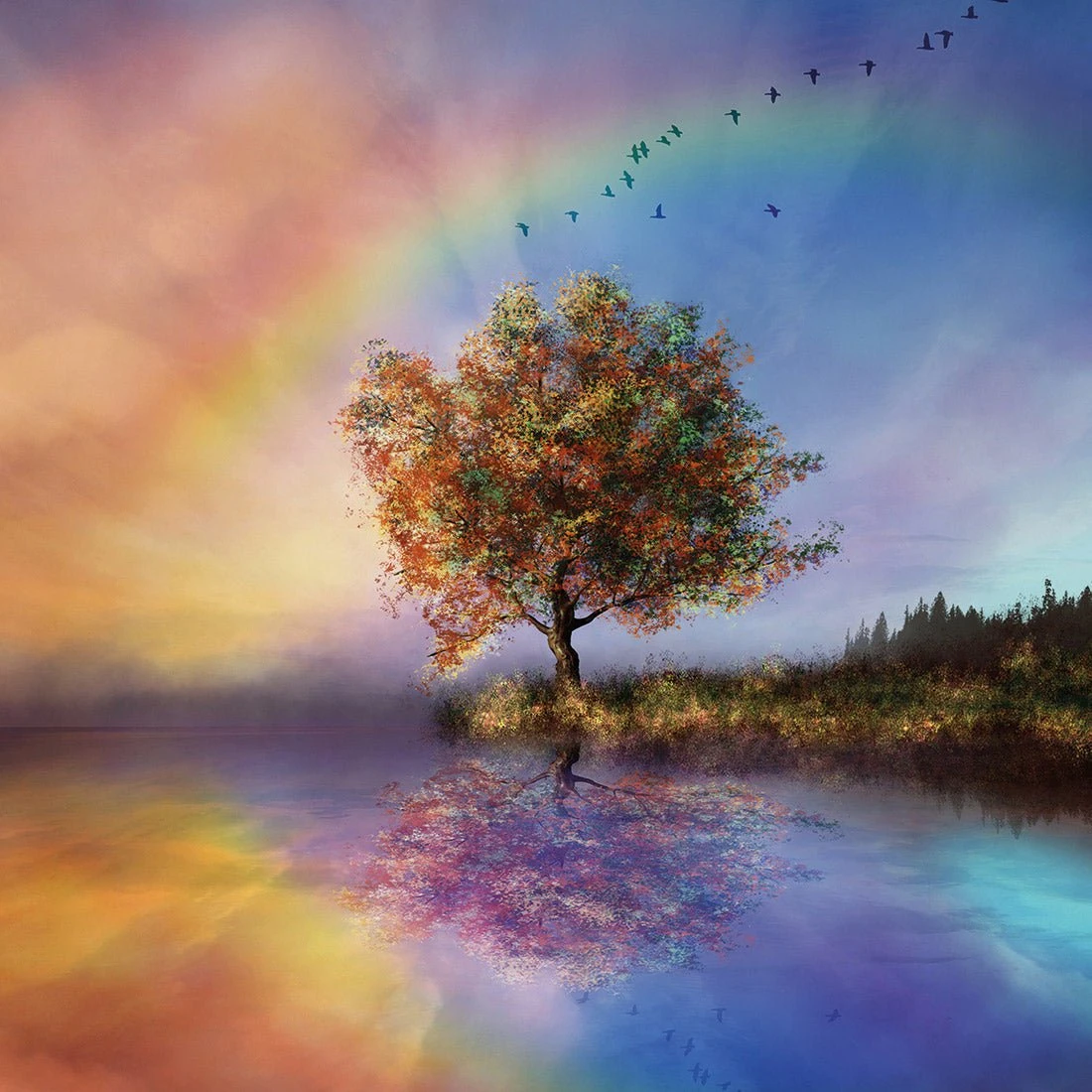 Fairytale Tree (square) Fairytale Tree (square) -WALL ART DESGIN SALE fairytale tree square canvas stretched canvas 37x37cm 175854