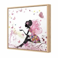 Fantasy Fairy Canvas Art -WALL ART DESGIN SALE fantasy fairy canvas art 30x30cm oak frame 560870