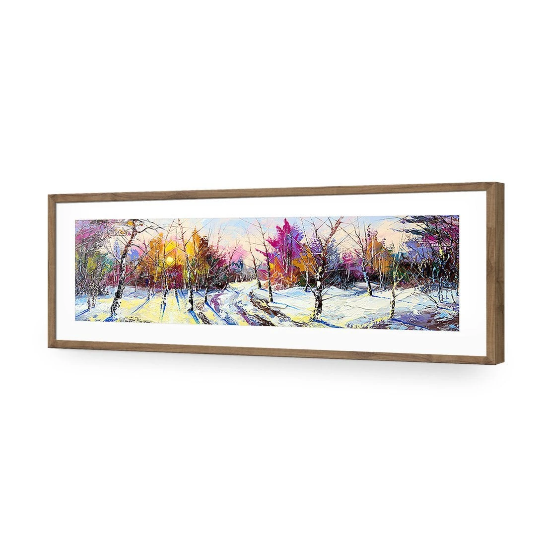 Fantasy Forest, Long Acrylic Print Art Fantasy Forest, Long Acrylic Print Art -WALL ART DESGIN SALE fantasy forest long acrylic print art with border natural frame 60x20cm 534353
