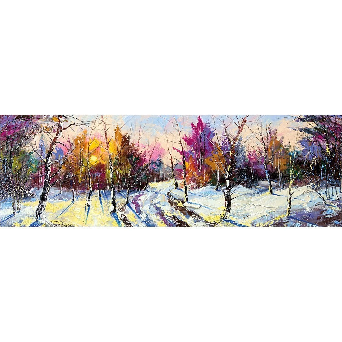 Fantasy Forest, Long Acrylic Print Art Fantasy Forest, Long Acrylic Print Art -WALL ART DESGIN SALE fantasy forest long acrylic print art with border no frame 60x20cm 224559