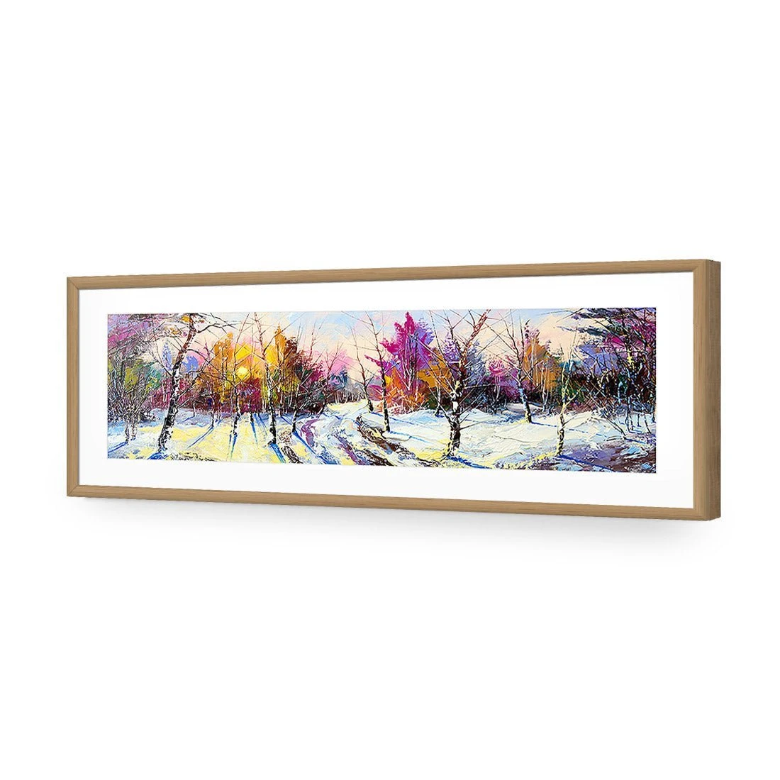 Fantasy Forest, Long Acrylic Print Art Fantasy Forest, Long Acrylic Print Art -WALL ART DESGIN SALE fantasy forest long acrylic print art with border oak frame 60x20cm 764566