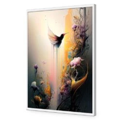 Fantasy Hummingbird I -WALL ART DESGIN SALE fantasy hummingbird i acrylic glass no border white frame 45x30cm 195424