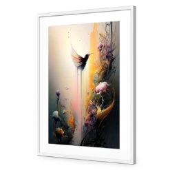 Fantasy Hummingbird I -WALL ART DESGIN SALE fantasy hummingbird i acrylic glass with border white frame 45x30cm 262651