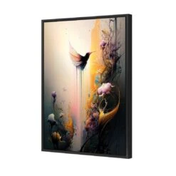 Fantasy Hummingbird I -WALL ART DESGIN SALE fantasy hummingbird i canvas black frame 45x30cm 702826