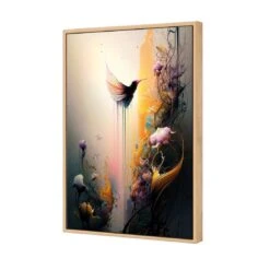 Fantasy Hummingbird I -WALL ART DESGIN SALE fantasy hummingbird i canvas oak frame 45x30cm 597062