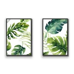 Fascinating Foliage Perfect Pair 17 Fascinating Foliage Perfect Pair -WALL ART DESGIN SALE fascinating foliage perfect pair acrylic glass no border black frame 45x30cm 232261