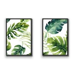 Fascinating Foliage Perfect Pair 6 Fascinating Foliage Perfect Pair -WALL ART DESGIN SALE fascinating foliage perfect pair canvas black floating frame 45x30cm 788047