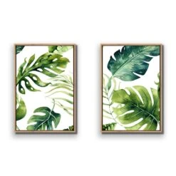 Fascinating Foliage Perfect Pair 8 Fascinating Foliage Perfect Pair -WALL ART DESGIN SALE fascinating foliage perfect pair canvas oak floating frame 45x30cm 472944