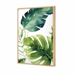 Fascinating Foliage Version 02 Canvas Art -WALL ART DESGIN SALE fascinating foliage version 02 canvas art 45x30cm oak frame 547103
