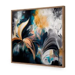 Feather Foliage I -WALL ART DESGIN SALE feather foliage i acrylic glass no border natural frame 37x37cm 495955