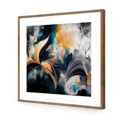 Feather Foliage I -WALL ART DESGIN SALE feather foliage i acrylic glass with border natural frame 37x37cm 642284