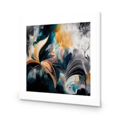 Feather Foliage I -WALL ART DESGIN SALE feather foliage i acrylic glass with border no frame 37x37cm 434442