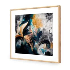 Feather Foliage I -WALL ART DESGIN SALE feather foliage i acrylic glass with border oak frame 37x37cm 475176