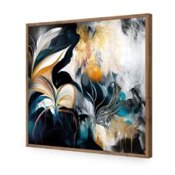 Feather Foliage II -WALL ART DESGIN SALE feather foliage ii acrylic glass no border natural frame 37x37cm 811040