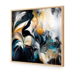 Feather Foliage II -WALL ART DESGIN SALE feather foliage ii acrylic glass no border oak frame 37x37cm 815970