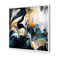 Feather Foliage II -WALL ART DESGIN SALE feather foliage ii acrylic glass no border white frame 37x37cm 397294