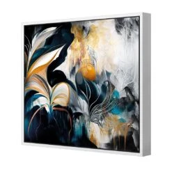 Feather Foliage II -WALL ART DESGIN SALE feather foliage ii canvas white frame 37x37cm 592350