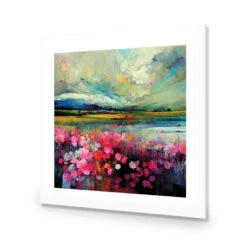 Field Of Pink -WALL ART DESGIN SALE field of pink acrylic glass with border no frame 37x37cm 885914