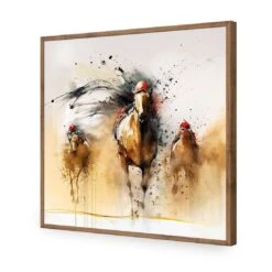 Finish Line -WALL ART DESGIN SALE finish line acrylic glass no border natural frame 37x37cm 570373