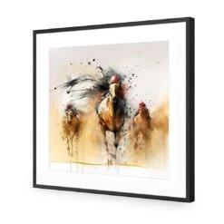 Finish Line -WALL ART DESGIN SALE finish line acrylic glass with border black frame 37x37cm 233403