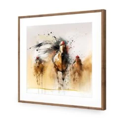 Finish Line -WALL ART DESGIN SALE finish line acrylic glass with border natural frame 37x37cm 242178