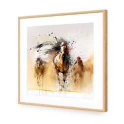 Finish Line -WALL ART DESGIN SALE finish line acrylic glass with border oak frame 37x37cm 488765