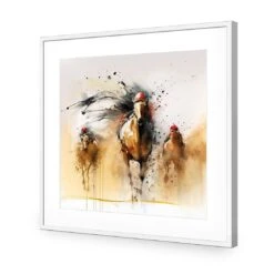 Finish Line -WALL ART DESGIN SALE finish line acrylic glass with border white frame 37x37cm 697095