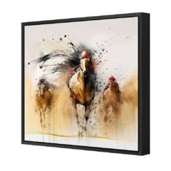 Finish Line -WALL ART DESGIN SALE finish line canvas black floating frame 37x37cm 731568