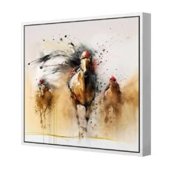 Finish Line -WALL ART DESGIN SALE finish line canvas white floating frame 37x37cm 261156