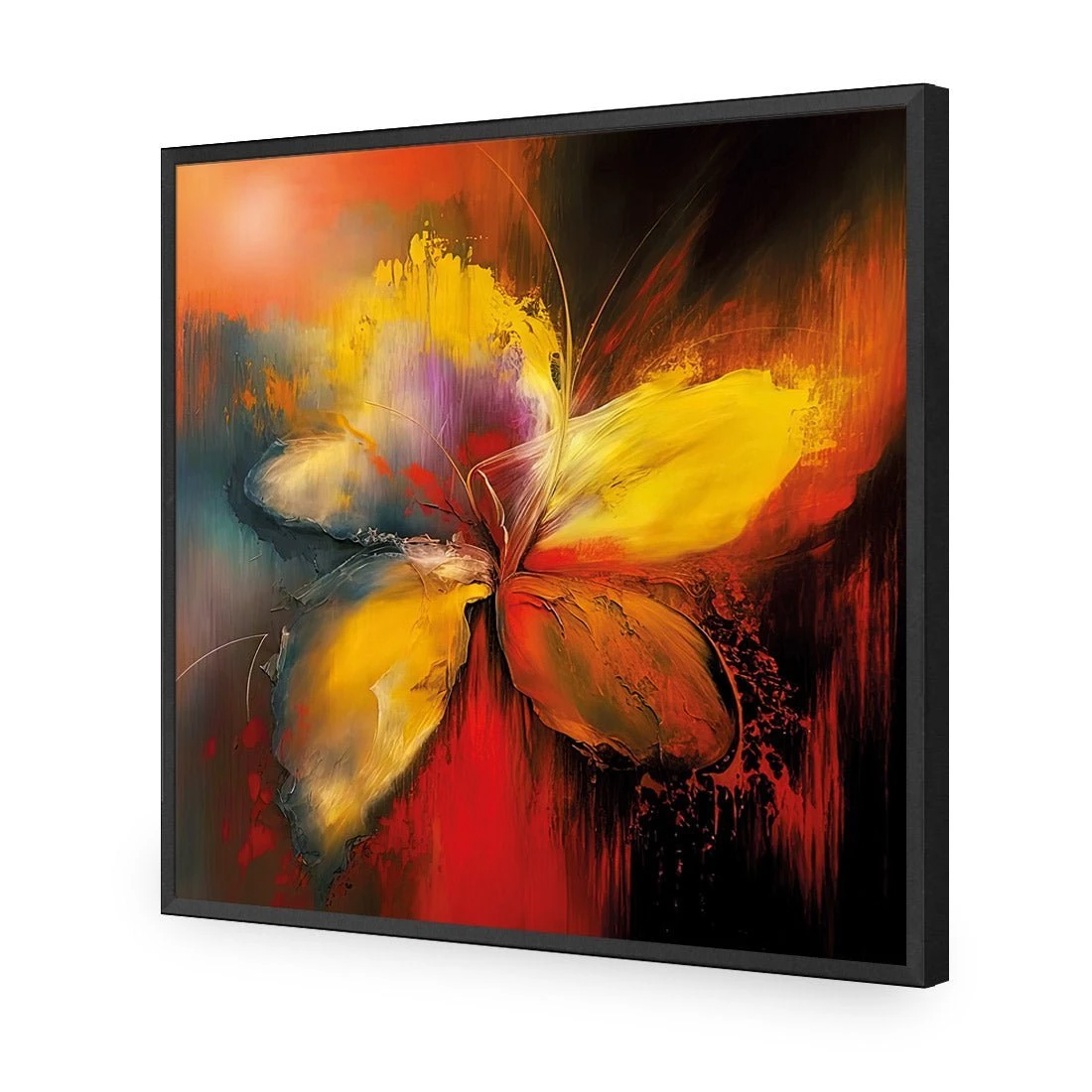 Five Painted Petals Five Painted Petals -WALL ART DESGIN SALE five painted petals acrylic glass no border black frame 37x37cm 127332