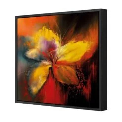 Five Painted Petals 4 Five Painted Petals -WALL ART DESGIN SALE five painted petals canvas black floating frame 37x37cm 325549