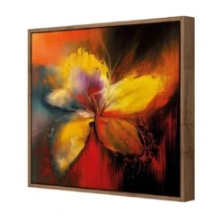 Five Painted Petals 7 Five Painted Petals -WALL ART DESGIN SALE five painted petals canvas natural floating frame 37x37cm 846332