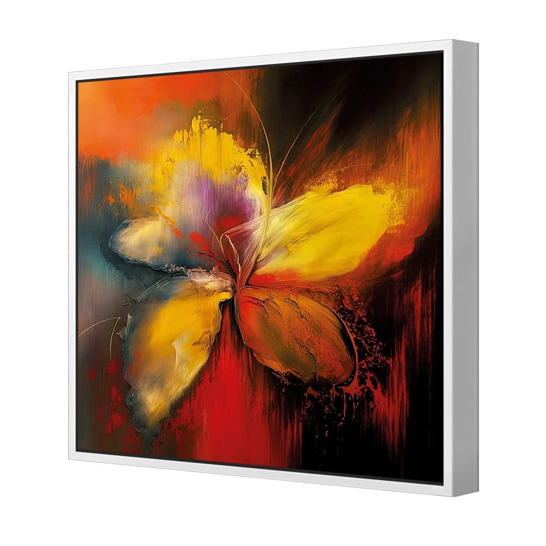 Five Painted Petals Five Painted Petals -WALL ART DESGIN SALE five painted petals canvas white floating frame 37x37cm 419343