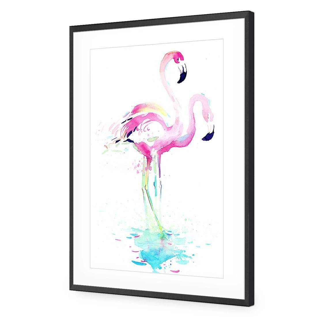 Flirty Flamingos Acrylic Print Art Flirty Flamingos Acrylic Print Art -WALL ART DESGIN SALE flirty flamingos acrylic print art with border black frame 45x30cm 583216