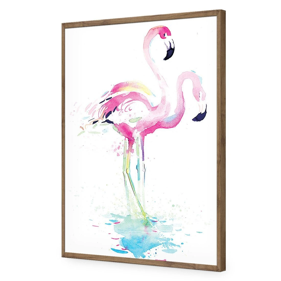 Flirty Flamingos Acrylic Print Art Flirty Flamingos Acrylic Print Art -WALL ART DESGIN SALE flirty flamingos acrylic print art without border natural frame 45x30cm 199235