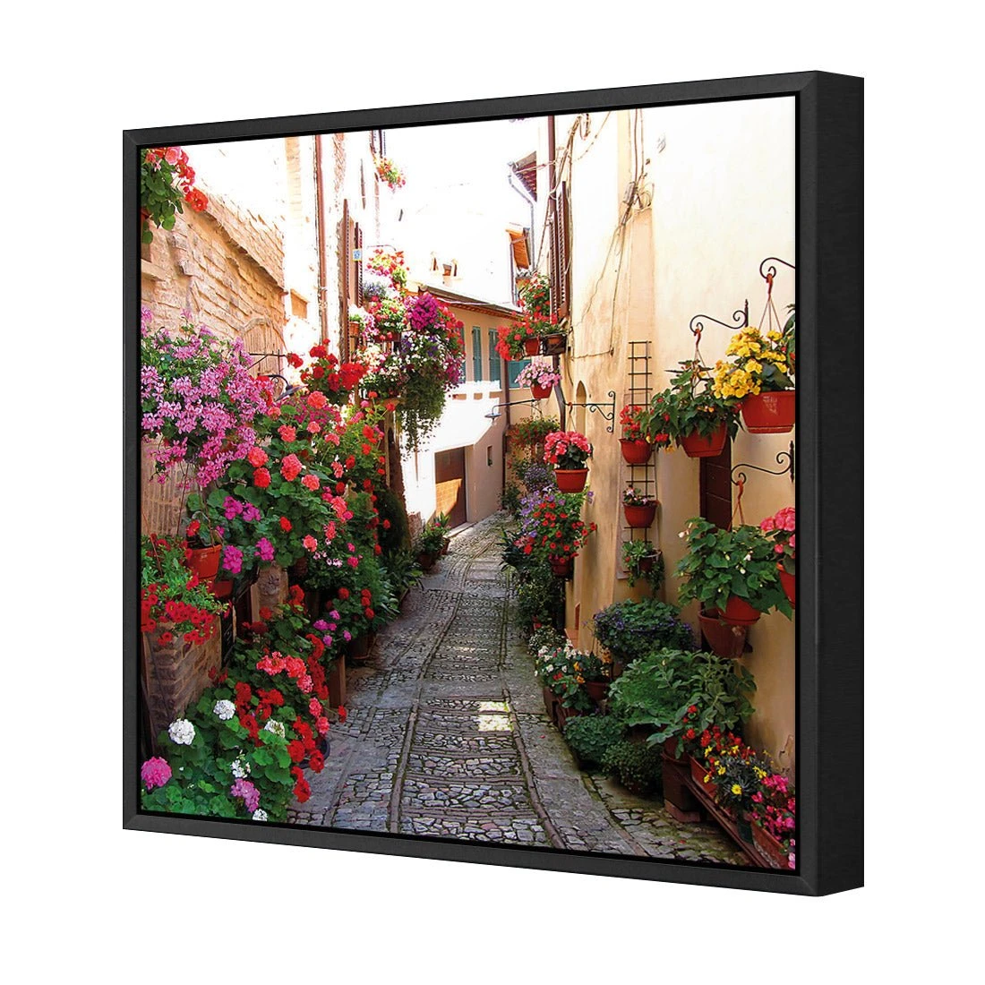 Floral Alley in Italy (square) Floral Alley In Italy (square) -WALL ART DESGIN SALE floral alley in italy square canvas stretched canvas 37x37cm 342280