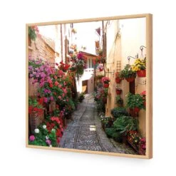 Floral Alley In Italy (square) 16 Floral Alley In Italy (square) -WALL ART DESGIN SALE floral alley in italy square canvas stretched canvas 37x37cm 695963