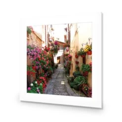 Floral Alley In Italy (square) 15 Floral Alley In Italy (square) -WALL ART DESGIN SALE floral alley in italy square canvas stretched canvas 37x37cm 718151