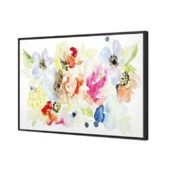Floral Array Canvas Art -WALL ART DESGIN SALE floral array canvas art 45x30cm black frame 881220