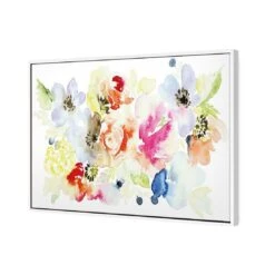 Floral Array Canvas Art -WALL ART DESGIN SALE floral array canvas art 45x30cm white frame 411695